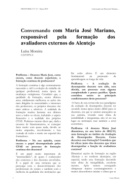 Conversando com Maria José Mariano, responsável pela