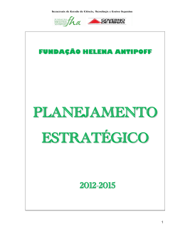 Acesse aqui o planejamento estratégico 2012-2015