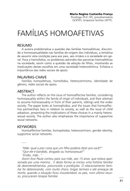 FAMÍLIAS HOMOAFETIVAS