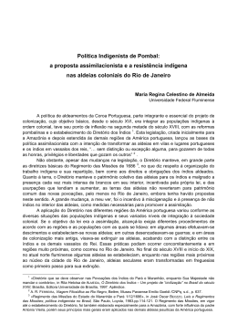 Política Indigenista de Pombal: a proposta assimilacionista e a
