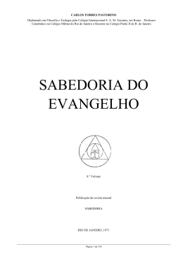 SABEDORIA DO EVANGELHO