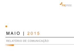 MAIO | 2015 - Sociedade Brasileira de Geriatria e Gerontologia
