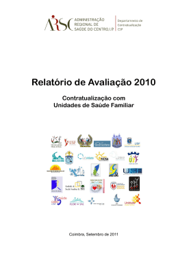 Relatório de Avaliação 2010 - Administração Regional de Saúde do