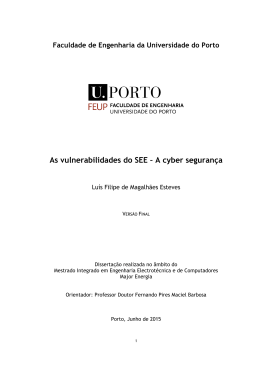 A cyber segurança - Repositório Aberto da Universidade do Porto