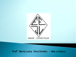 Profª Maria Luiza Silva Simões – Mão na Massa