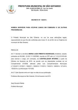 Decreto nº. 18-2015 -Nomeação Maria Luiza