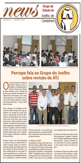 Newsletter Nº13 - Grupo de Estudo do Joelho de Campinas