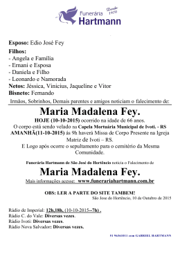 Maria Madalena Fey. Maria Madalena Fey.