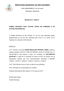 Decreto nº. 159-2013
