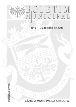 15 de Julho de 2003 - Câmara Municipal da Amadora
