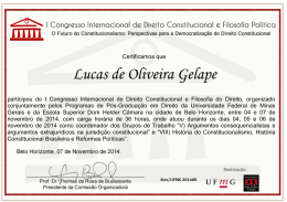 Lucas de Oliveira Gelape - II Congresso Internacional de Direito