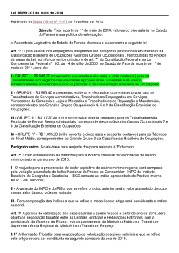 Lei 18059 - 01 de Maio de 2014 Publicado no Diário Oficial nº. 9197