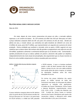 Relatório sobre o mercado cafeeiro de maio de 2014