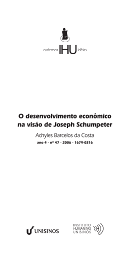 O desenvolvimento econômico na visão de Joseph Schumpeter