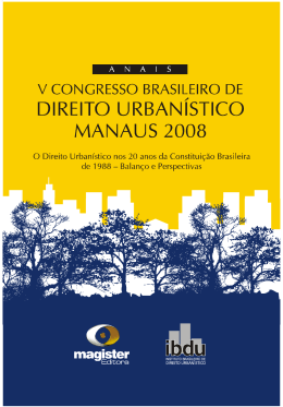 ANAIS V CONGRESSO - Instituto Brasileiro de Direito Urbanístico