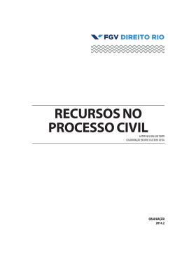 recursos no processo civil - FGV Direito Rio
