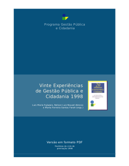 Ciclo de Premiação 1998 - Centro de Estudos em Administração