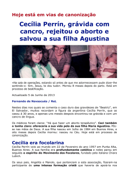 Cecília Perrín, grávida com cancro, rejeitou o aborto e salvou a sua