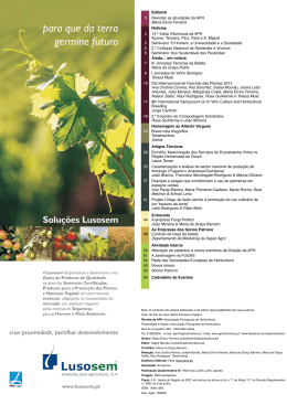 Sumário - Associação Portuguesa de Horticultura