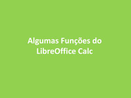 Algumas Funções do LibreOffice Calc