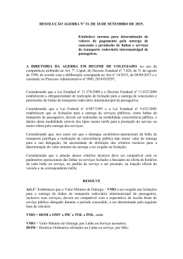 RESOLUÇÃO AGERBA Nº 33, DE 18 DE SETEMBRO DE 2015