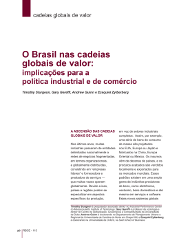 O Brasil nas cadeias globais de valor: