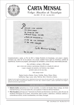 Carta Mensal nº 118 – Nov/Dez 2013