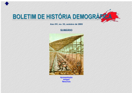 SUMÁRIO - Núcleo de Estudos em História Demográfica