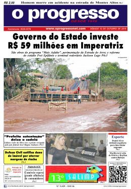 Governo do Estado investe R$ 59 milhões em Imperatriz