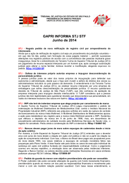 GAPRI INFORMA STJ STF Junho de 2014