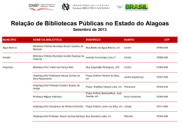 Bibliotecas Públicas Municipais de Alagoas