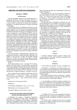Decreto n.º 10/2014, de 25 de março