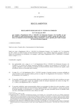 Regulamento Delegado (UE) N.º 522/2014 da Comissão
