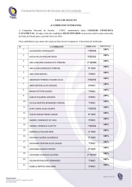lista de selecionados final - Colegio Cenecista Catanduvas CNEC