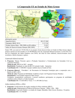 A Cooperação UE no Estado de Mato Grosso