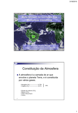 Mato Grosso no Contexto das Mudanças Climáticas