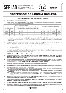 PROVA 12 - PROFESSOR DE LÍNGUA INGLESA.indd
