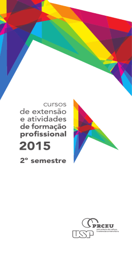 2º semestre – 2015 - Pró-Reitoria de Cultura e Extensão Universitária