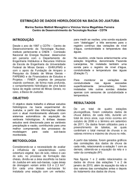 CDTN-13 ESTIMAÇÃO DE DADOS HIDROLÓGICOS NA
