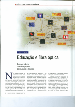 Educação e fibra óptica - Revista Pesquisa FAPESP