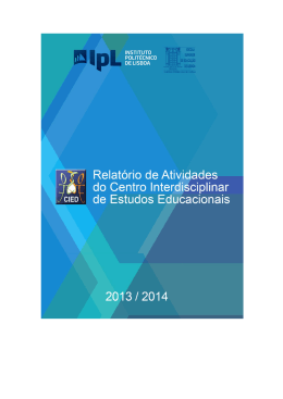 Relatório de atividades - ESELx - Instituto Politécnico de Lisboa