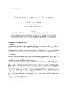 Personal Learning Network∗