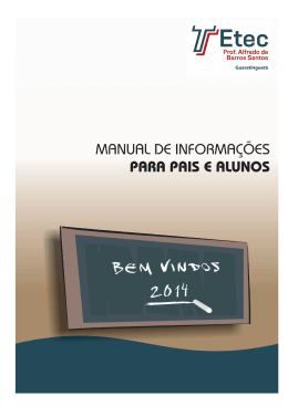 Manual-2014 - ETEC PROFESSOR ALFREDO DE BARROS SANTOS
