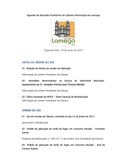 29 de junho de 2015 - Câmara Municipal de Lamego