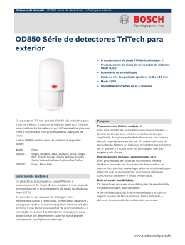OD850 Série de detectores TriTech para exterior