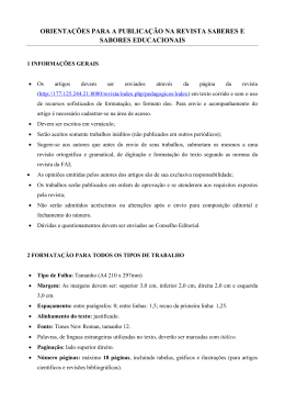 Normas para publicação - FAI Faculdades de Itapiranga