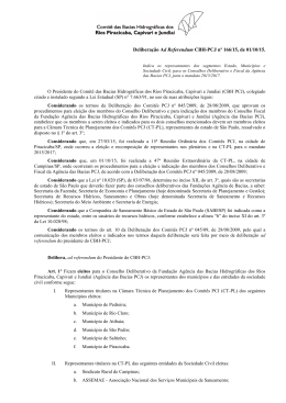 Deliberação Ad Referendum CBH-PCJ nº 166/15, de