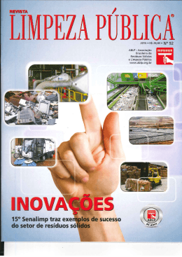 Revista Limpeza Pública5 anos de PNRS: o que mudou?