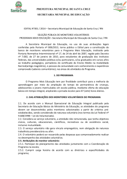 Edital completo em PDF - Prefeitura Municipal de Santa Cruz