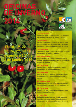 OFICINAS DE INVERNO 2014 - Parque Biológico de Gaia